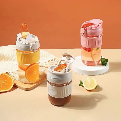 350ML双饮咖啡玻璃杯时尚创意男女士商务水杯子