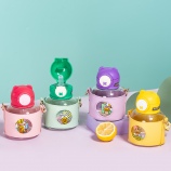 635ML核桃小鸭皮套吨吨塑料杯可爱弹跳盖水杯（彩盒）