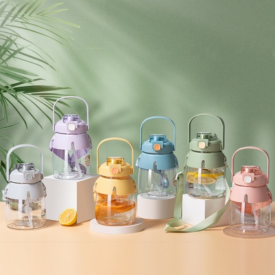 1000ML（Tritan）尚泰潮流背带塑料杯胖嘟嘟便携杯子