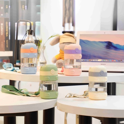 500ML卡通麦琪弹盖塑料杯带刻度便携水杯（Tritan/彩盒）