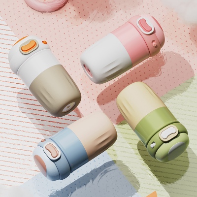 380ML316不锈钢云豆咖啡保温杯高颜值撞色随手杯