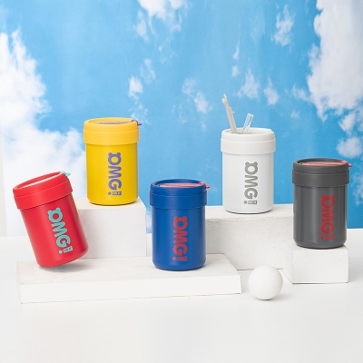 340ML时尚简约吨吨保温杯304不锈钢迷你便携吸管杯