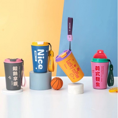 380ML咖啡保温杯304不锈钢时尚简约男女士商务水杯