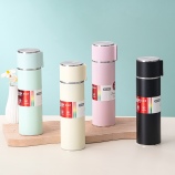 500ML真空保温杯简约纯色304不锈钢便携提手杯子