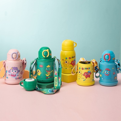 500ML卡通可爱小萌兔天使保温杯316不锈钢儿童水杯