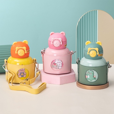 520ML卡通小萌兔吨吨保温杯316不锈钢可爱吸管杯