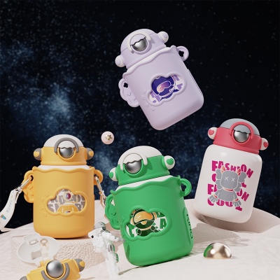 540ML创意银河保温杯304不锈钢卡通可爱吸管水杯