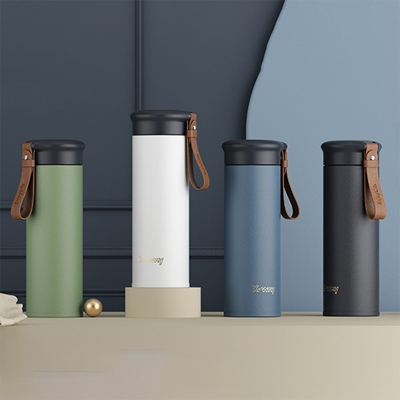 450ML白金系列博士保温杯304不锈钢带茶隔商务水杯