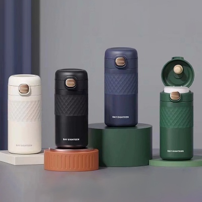 450ML甄吾咖啡杯时尚简约304不锈钢男女士商务保温杯