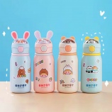 420ML可爱熊兔保温杯304不锈钢网红高颜值吸管水杯