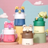 500mL卡通BABY熊吸管保温杯316不锈钢可爱吸管杯