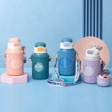 500ML普通盖硅胶套果冻吸管盖儿童保温杯可爱吸管水杯