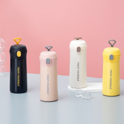 380ML悦酷实色直饮英文系列保温杯304不锈钢便携水杯