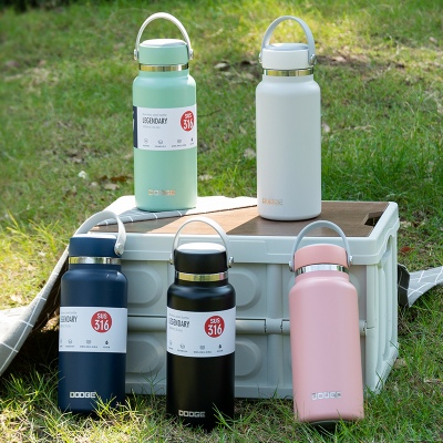 1000ML道奇风尚提手泡茶保温杯316不锈钢带茶漏水杯