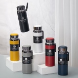 800ML喷塑提手保温杯304不锈钢大容量简约运动水杯