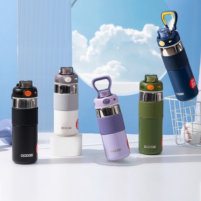 500ML道奇悠闲运动保温杯316不锈钢弹跳盖便携吸管杯