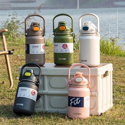 1000ML道奇徒步双饮保温壶316不锈钢大容量保温杯