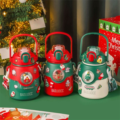 850ML圣诞大肚保温杯