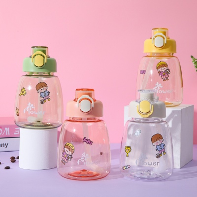 650ML清新弹跳小肚塑料杯