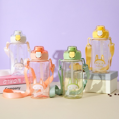 650ML吸管弹盖塑料杯