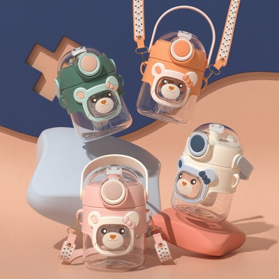 800ML萌萌熊茶仓塑料杯