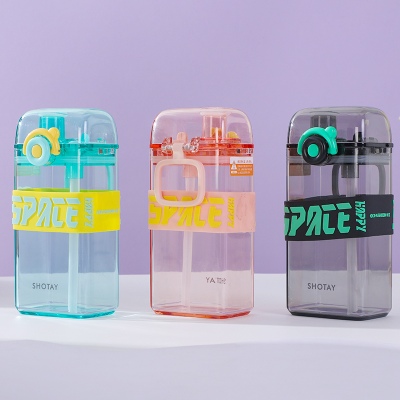 500ML尚泰时尚双饮塑料方杯