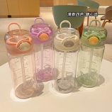 600ML吸管随手塑料杯