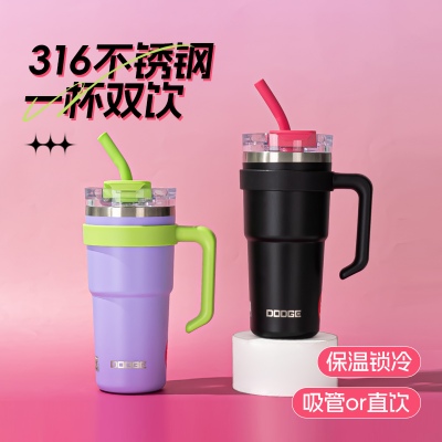 750ML道奇至嗨吸管保温杯