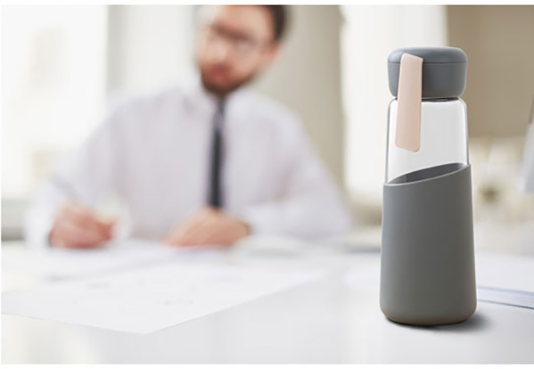 400ML艾利森玻璃杯硅胶套防烫男女学生便携杯子