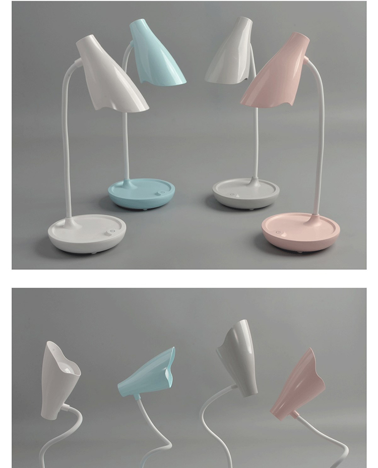 586创意触摸感台灯USB充电三档调光小夜灯