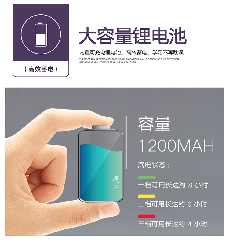 1019创意手机支架收纳盒触摸式感应台灯阅读灯