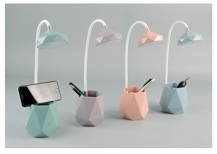 3168不规则多边形可弯曲触摸感应笔筒台灯阅读灯