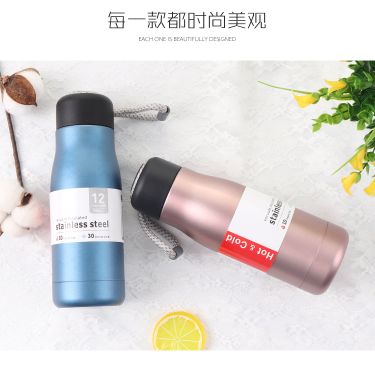 420ML骑士杯时尚保温杯真空商务水杯简约办公杯子