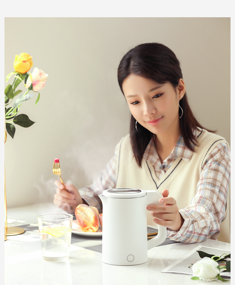 600ML便携式电热水壶家用小型旅行宿舍小容量烧水壶