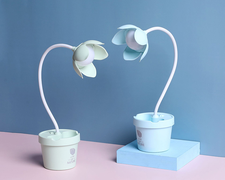 花朵笔筒台灯学生宿舍护眼学习两用创意个性