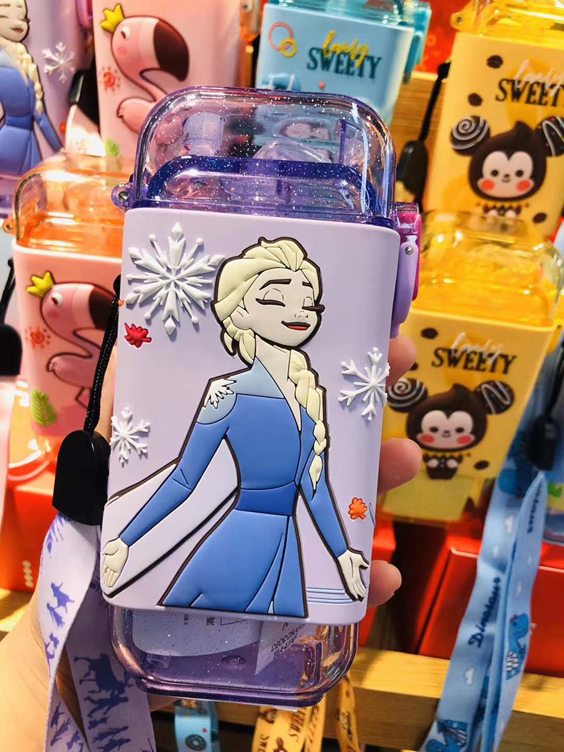 280ml甜甜圈方形随手杯创意个性卡通可爱背带水杯