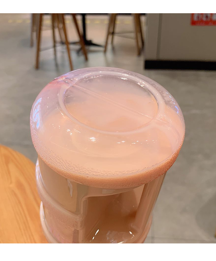 630ML卡通可爱熊迷你桶塑料杯创意个性学生情侣杯子