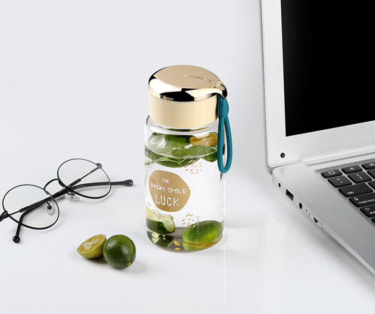 300ML可爱卡通玻璃杯学生情侣单层透明简约便携随手杯