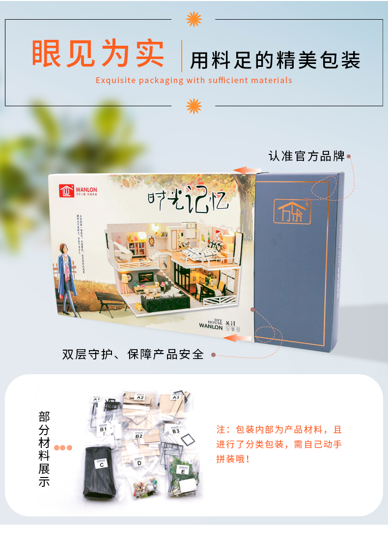 阁楼系列-时光记忆万乐diy小屋手工制作木制拼装模型