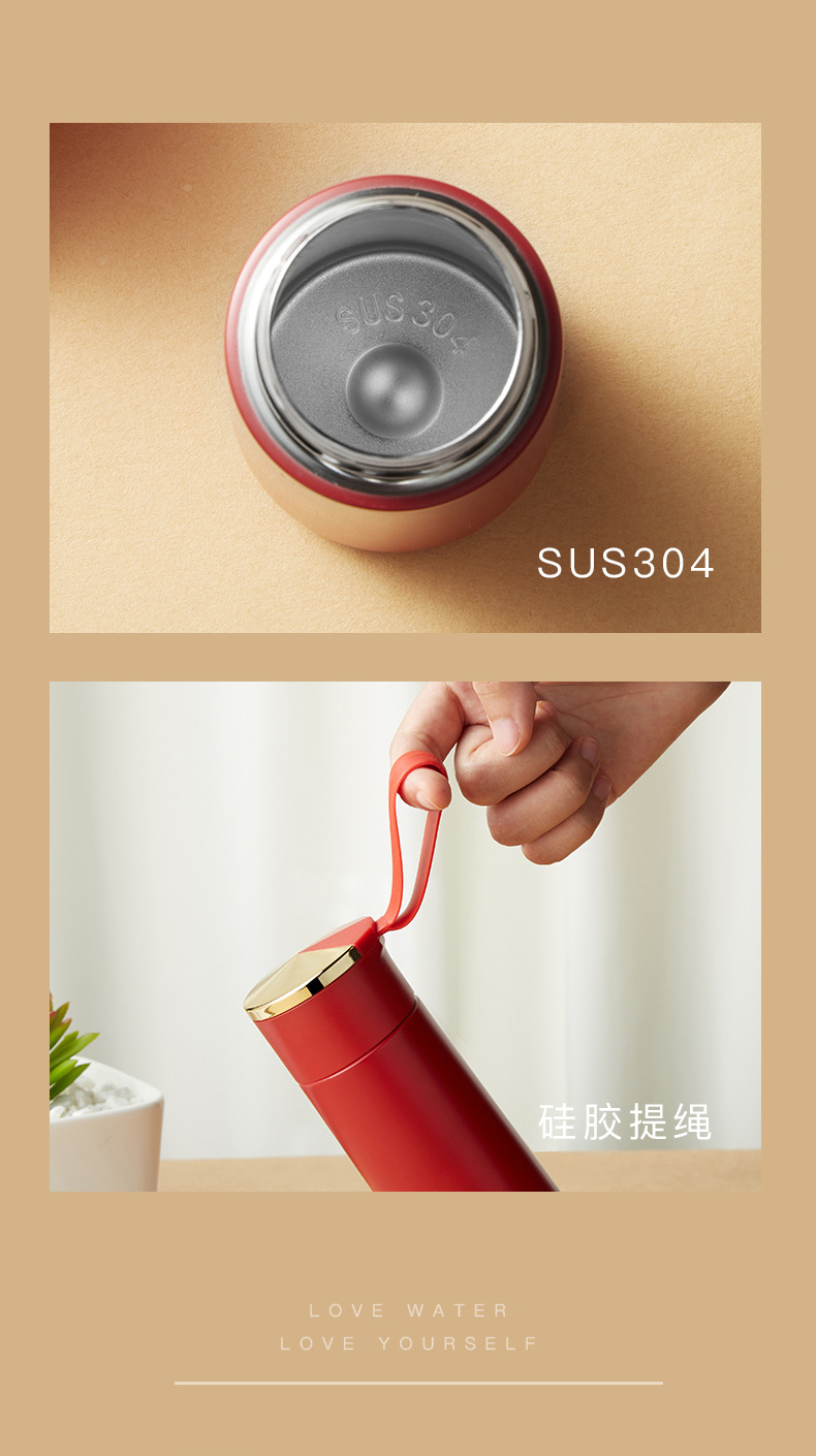 180ML韩版迷你便携提绳保温杯男女士可爱小巧口袋杯