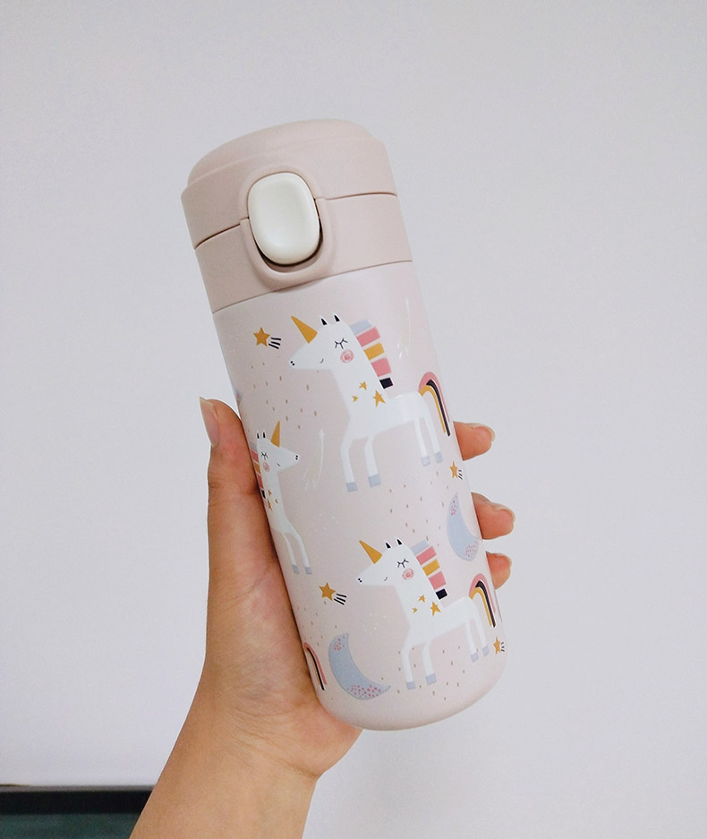 350ML卡通3D动物弹盖保温杯316不锈钢便携小巧杯子