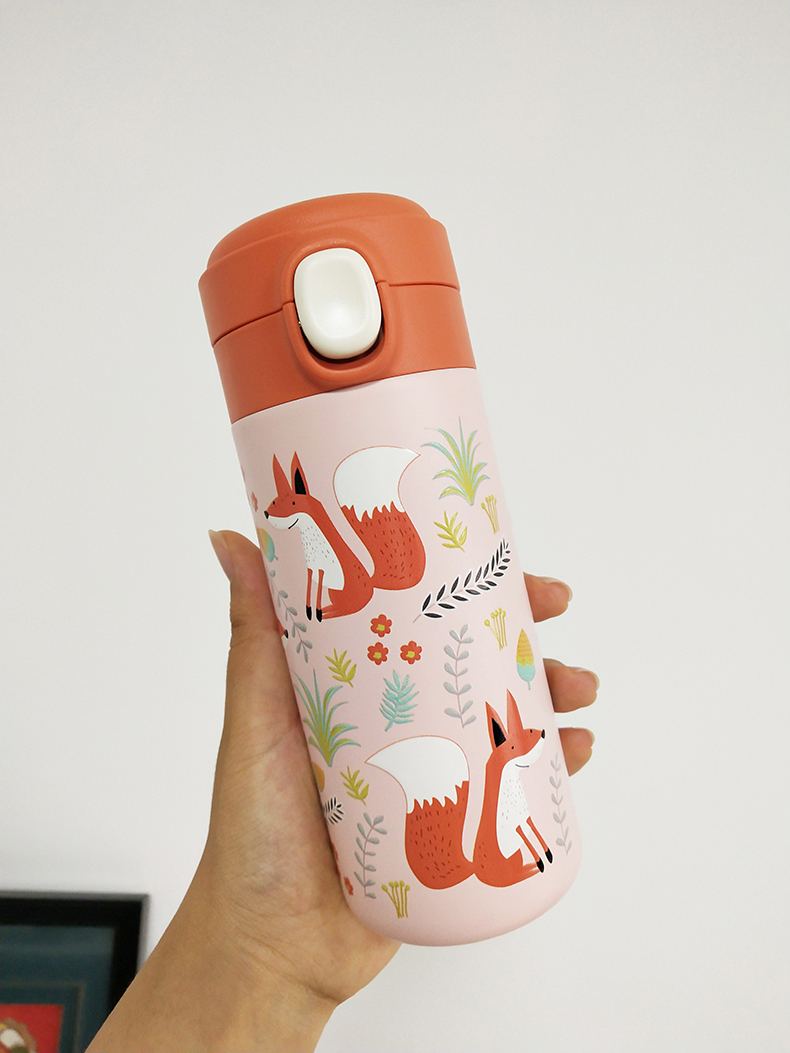 350ML卡通3D动物弹盖保温杯316不锈钢便携小巧杯子