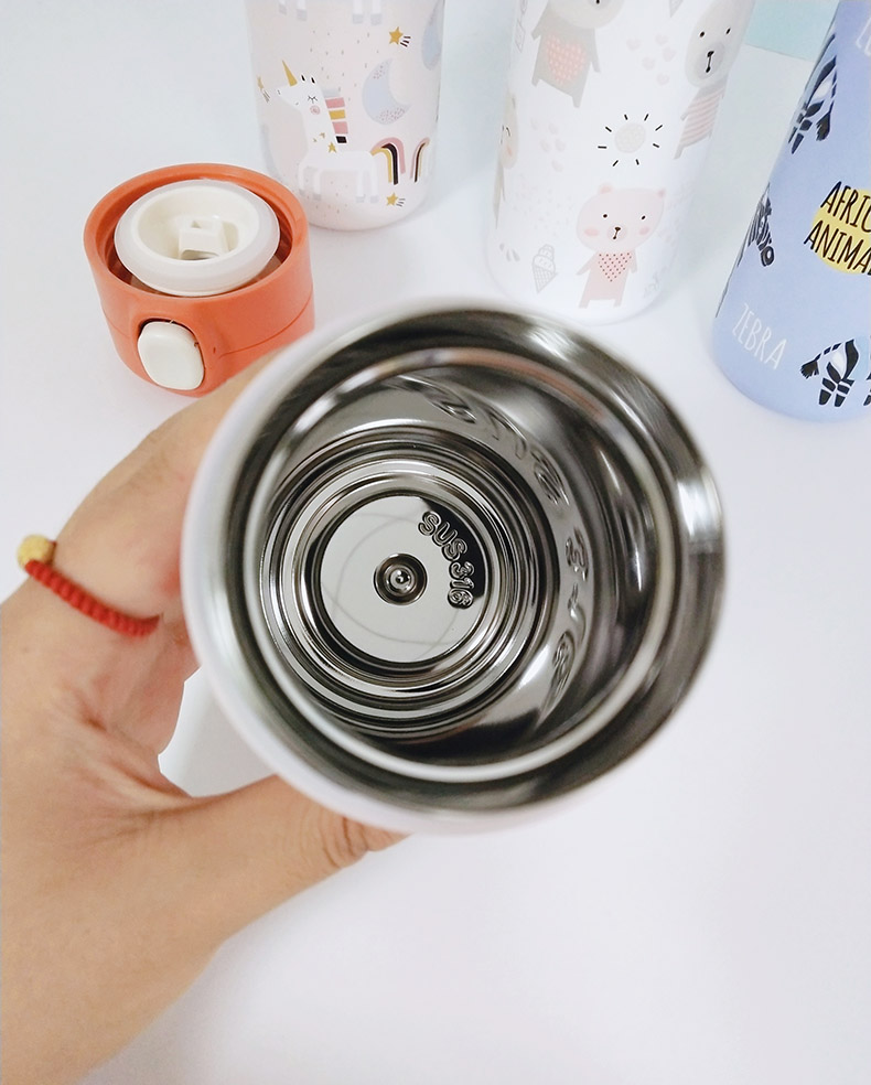 350ML卡通3D动物弹盖保温杯316不锈钢便携小巧杯子