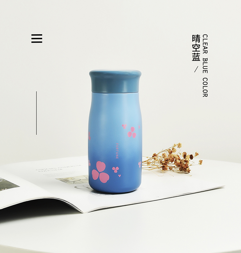 300ML花溪保温杯简约便携女学生随手杯个性潮流水杯