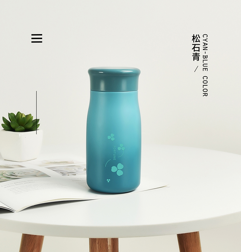 300ML花溪保温杯简约便携女学生随手杯个性潮流水杯