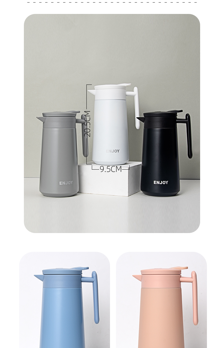 800ML咖啡壶304不锈钢真空保温家用小型带手柄水壶