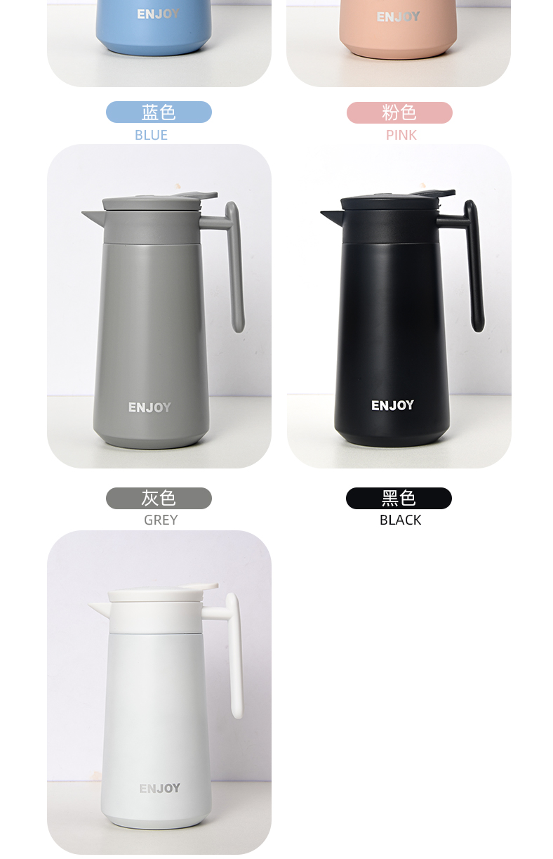 800ML咖啡壶304不锈钢真空保温家用小型带手柄水壶