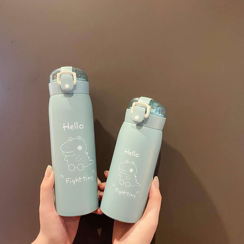 500ML卡通线条系列萌熊弹盖保温杯创意礼品便携杯子