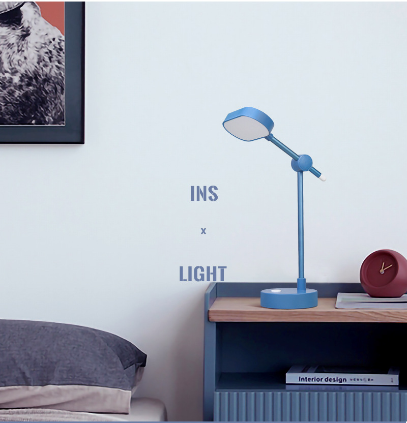 极简ins风台灯USB充电LED宿舍学习阅读灯折叠灯