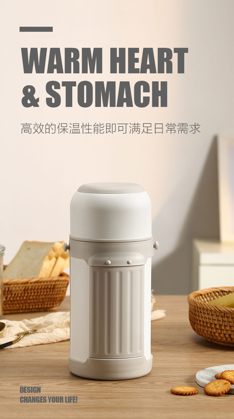 1000ml大容量（带提手）便携户外保温壶两用保温瓶